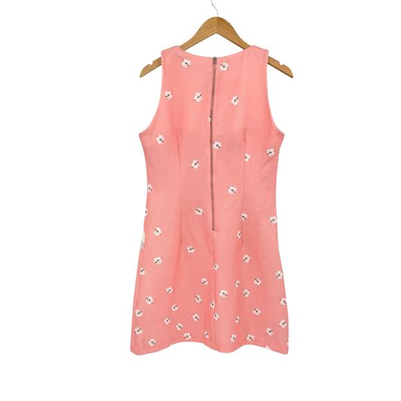 Gabby Skye NWT Salmon Pink Woven Texture Flamingo Novelty Sleeveless Dress - Picture 11 of 15